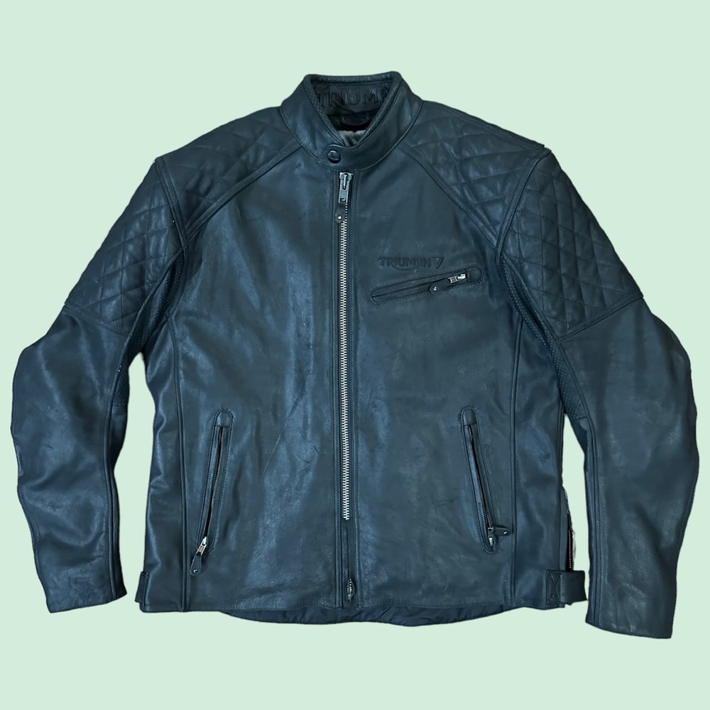 NWT Triumph D30 XL 48 Mens Arno LEATHER Motorcycle Jacket All Weather Riding New